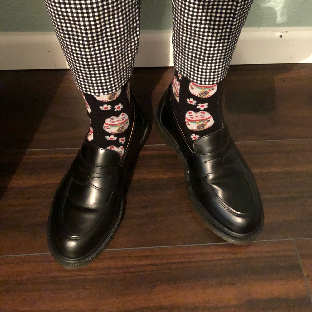 Black Dr. Martens Addy Penny Loafer